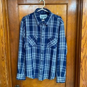 Lot - 2 Schott Bros. Flannel button up shirts size XL fits like M